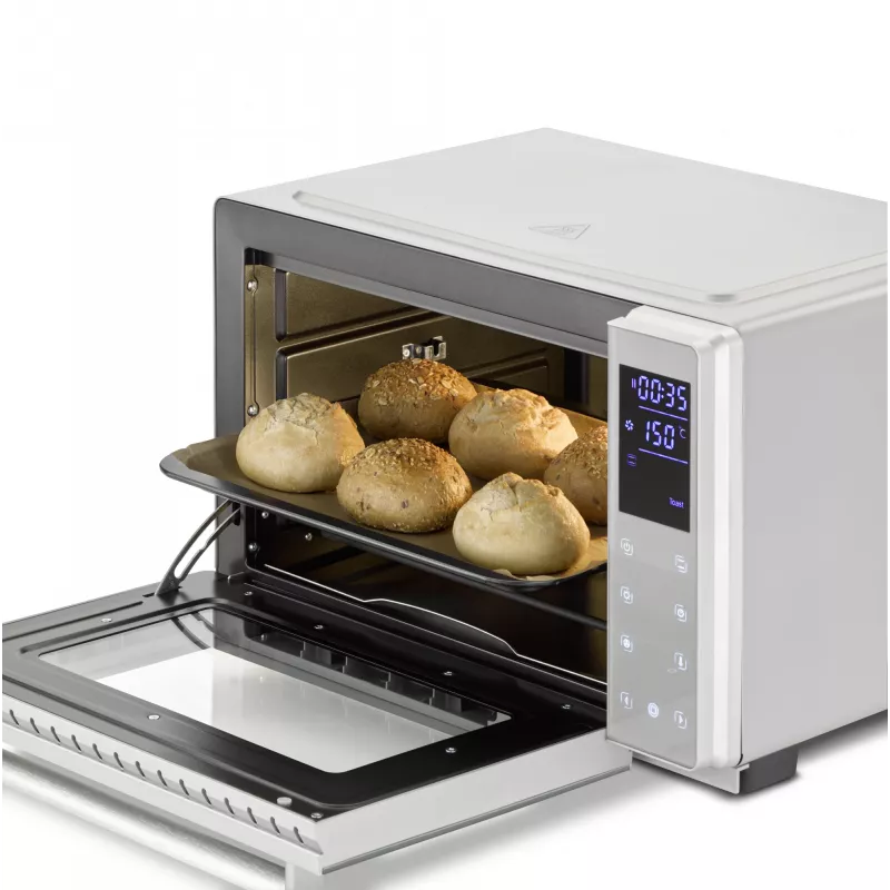 Kompaktbackofen Caso Bake & Style 26 Touch 1500 W Silber – Mini-Backofen für die Arbeitsplatte, 26 cm Nutzbreite