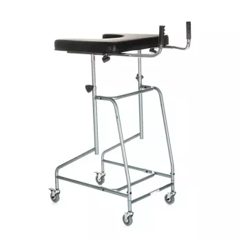Vierrädriger Stützrollator VITEA CARE VCBK2A mit höhenverstellbarem, faltbarem Stahlrahmen, Bremsen, 4 Gummirädern, max. Belastung 125 kg
