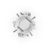 Ubiquiti UACC-Wave-AP-Micro-Mount Mastmontagehalterung für 4x Wave AP Micro, Edelstahl, Mast 25–76 mm, weiß
