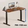 Ergo Office elektrisch höhenverstellbarer Schreibtisch, max. Höhe 1160 mm, max. - 80 kg, ohne Sitz-Steh-Tischplatte, schwarz, ER-400 B