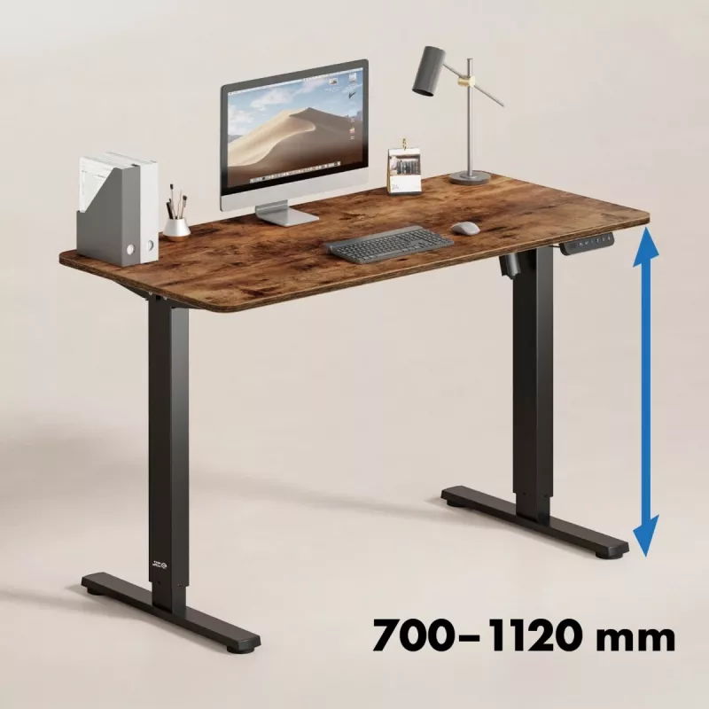 Ergo Office elektrisch höhenverstellbarer Schreibtisch, max. Höhe 1160 mm, max. - 80 kg, ohne Sitz-Steh-Tischplatte, schwarz, ER-400 B