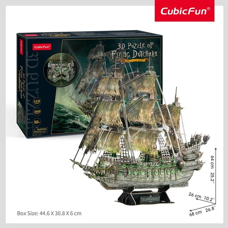 Cubic Fun 3D-LED-Puzzle Fliegender Holländer, 360 Teile (306-L527H)