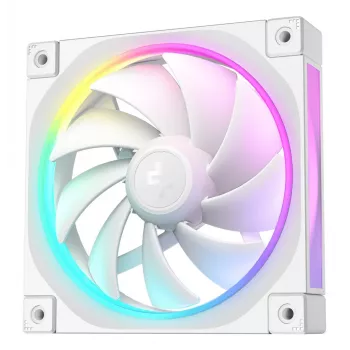 120 mm Weißer PC-Gehäuselüfter DeepCool FL12 WH, 2150 RPM, PWM, 55 CFM, 32 dB, FDB, 4-Pin