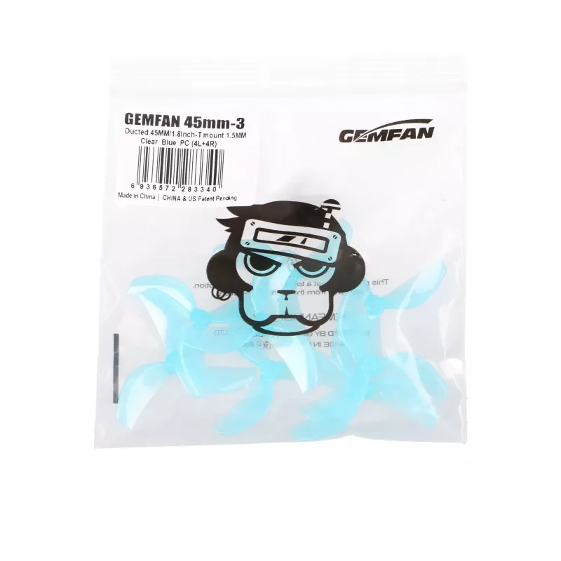 BETAFPV Gemfan 45 mm Drei-Blatt-Propeller, blau, 8 Stück, RD45MM3BL