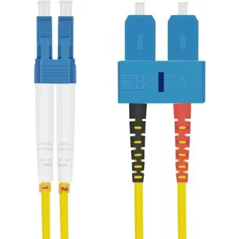 LWL-Patchkabel helos LC–SC Duplex 9/125 µm OS2 15,0 m
