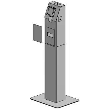 Bodenstehender Selbstbedienungskiosk Ergonomic Solutions SPK400-02, höhenverstellbar, robustes Design