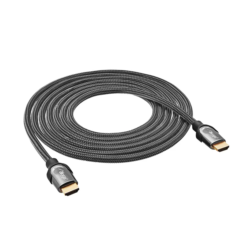 Akyga AK-HD-30S HDMI-2.1-Kabel, 48 Gbit/s, 8K 60 Hz / 4K 120 Hz, umflochten, 3 m, schwarz