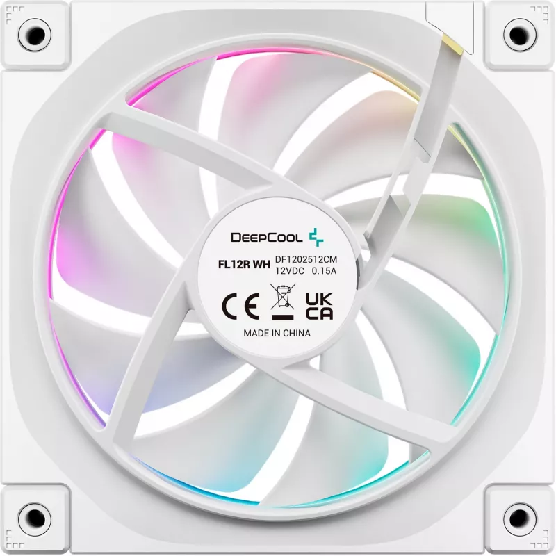 DeepCool FL12R Reverse 120-mm-Gehäuselüfter, 500–2150 U/min, 33,9 dB, Weiß