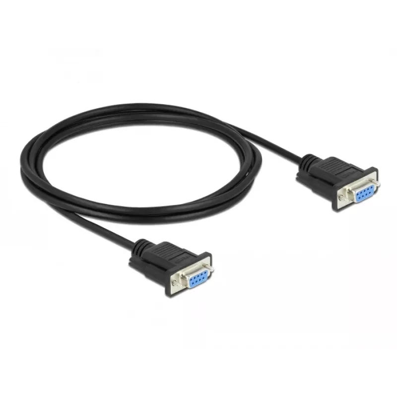 Serielles Kabel DeLOCK 86605 Schwarz 2m RS-232 Sub-D9