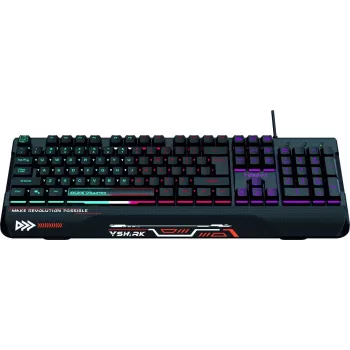 Rebeltec SHARK Gaming-Tastatur in voller Größe, RGB, integrierte Handballenauflage, wasserdicht