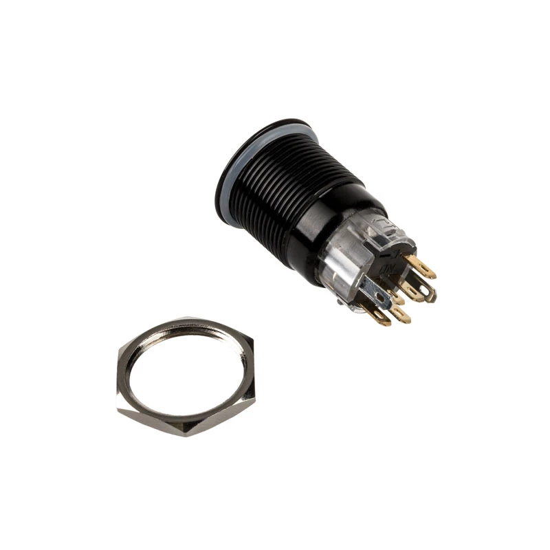 DimasTech Vandalismusschalter/-Taster 19mm Blackline Dot RGB PD218