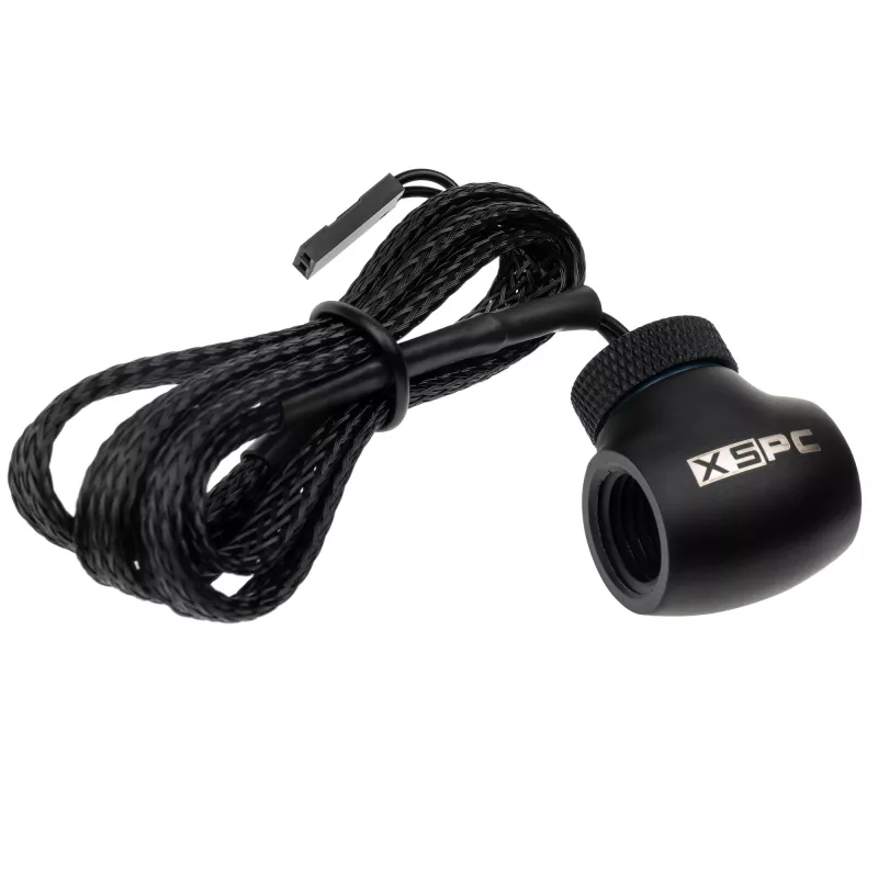 Inline-10k-Temperatursensor XSPC G1/4 Zoll matt schwarz für Flüssigkeitskühlung