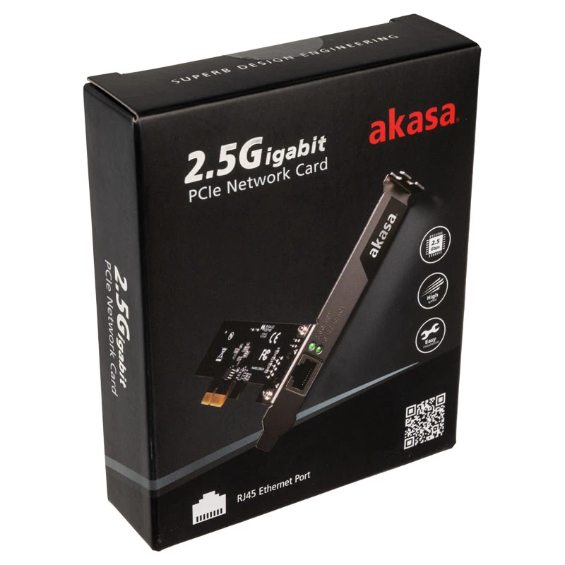 Akasa AK-PCCE25-01 - Eingebaut - Kabelgebunden - PCI Express - Ethernet - 2500 Mbit/s