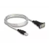 DeLOCK 63465 USB 2.0 Typ-A auf Seriell RS-422/485 Adapter, 6-Pin Terminalblock, 1,8 m, Schwarz/Transparent