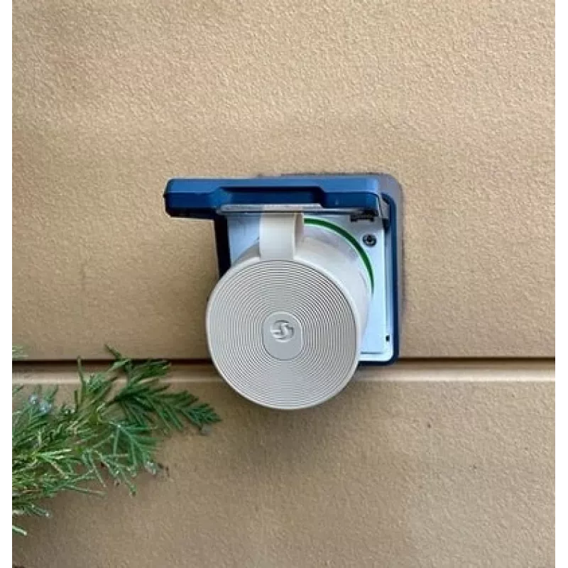 Shelly Wave Outdoor Plug S LR smarter Outdoor-Stecker, Z-Wave Long Range, IP44, 230 V, 12 A, 2500 W, Energiemessung, SmartStart, OTA, LED, Mokka