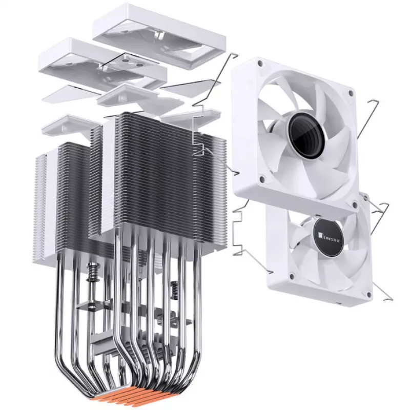 Jonsbo CR-1400 DV2 CPU-Luftkühler, 2 x 92 mm, weiß