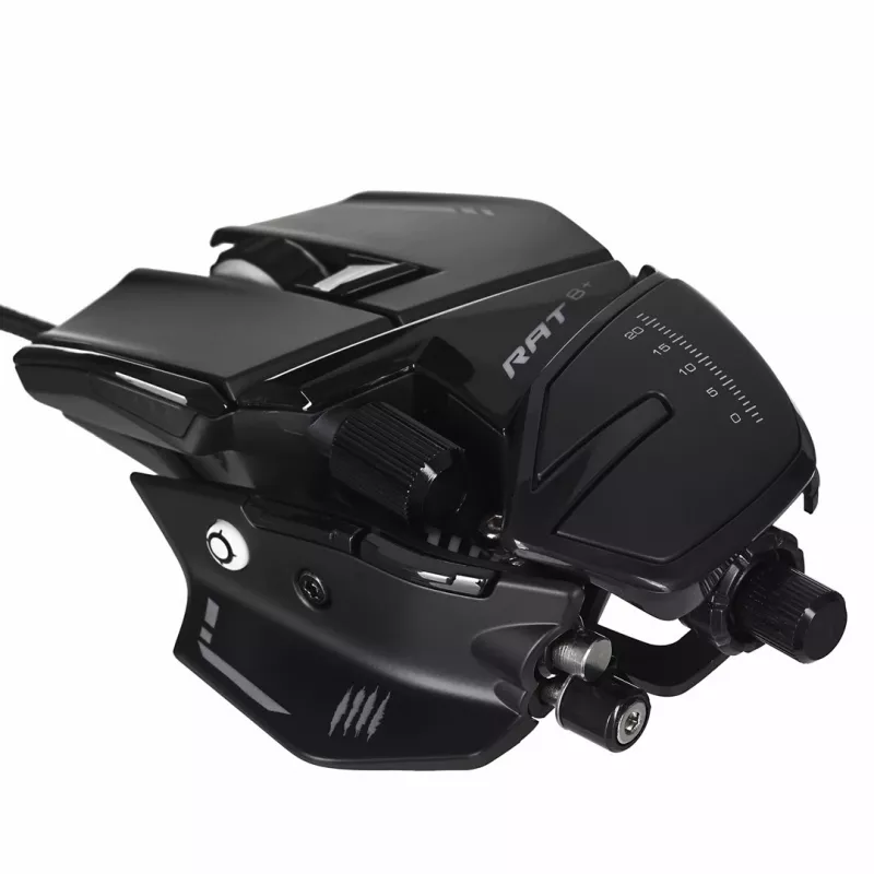 Mad Catz R.A.T. 8+ Gaming-Maus, optisch, 16000 DPI, 11 Tasten, USB Type-A, für Rechtshänder, schwarz