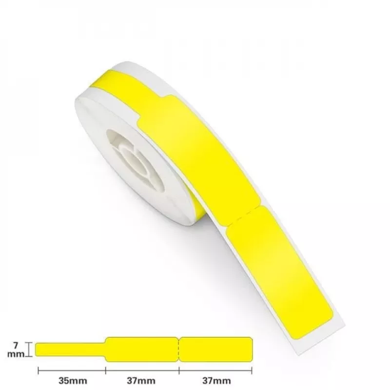 NIIMBOT RXL12.5109-65Y Thermoetiketten 12,5 x 109 mm, 65 Etiketten pro Rolle, Gelb, für D11/D110