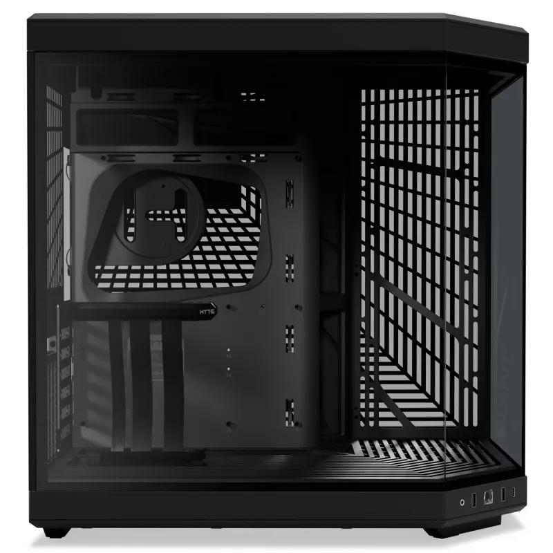 HYTE Y70 CS-HYTE-Y70-B Midi-Tower PC-Gehäuse, E-ATX, Hartglas, Pitch Black
