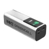 Tragbare Batterie Green Cell PBGC25UD, 25200 mAh, Li‑Ion, 140 W Gesamtleistung, 2× USB‑C + 1× USB‑A, OLED-Display, Aluminiumgehäuse