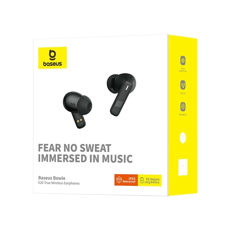 Baseus Bowie E20 Headset Kabellos In-Ear Anrufe/Musik Bluetooth Schwarz