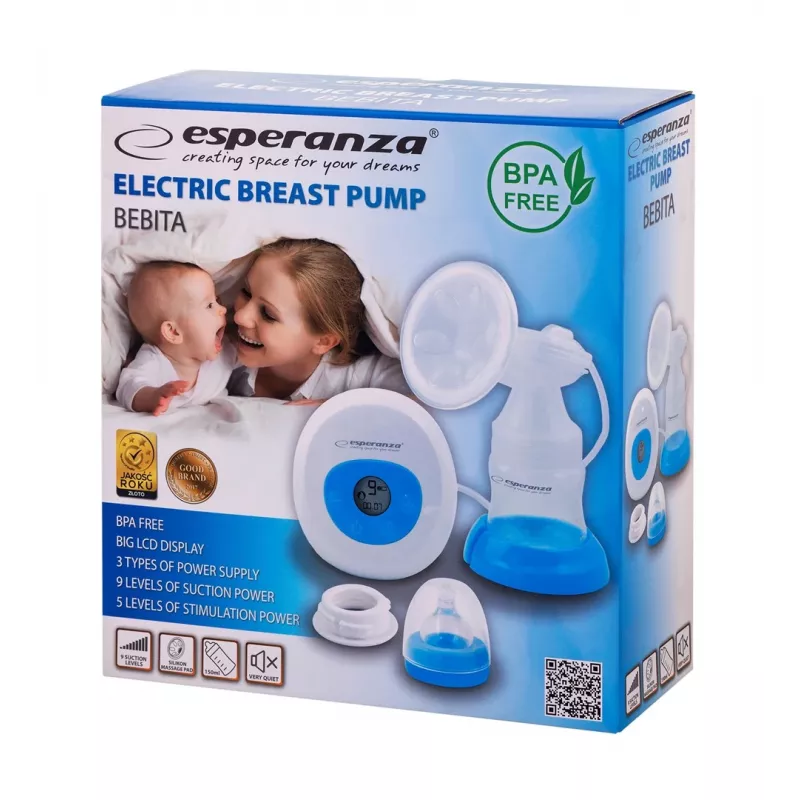 Esperanza BEBITA ECM001B Elektrische Milchpumpe, 150 ml, Blau