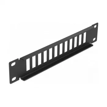 Glasfaser-Patchpanel DeLOCK 10 Zoll 12 Port SC Duplex LC Quad 1U schwarz