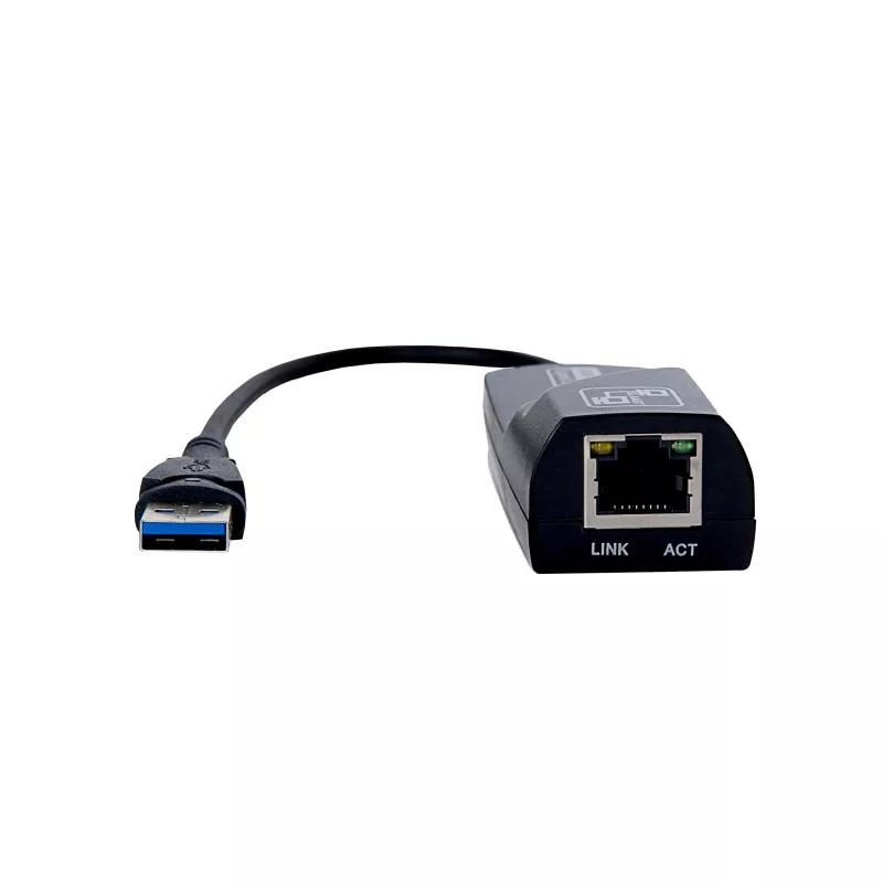 Akyga AK-AD-31 USB-3.0-auf-Gigabit-Ethernet-Adapter, RJ45, 15 cm Kabel, schwarz