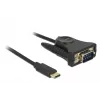 Delock 62964 USB-C auf Seriell DB9 RS-232 Adapter, 1,8 m, Schwarz