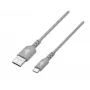 Kabel USB-USB C 2 m Silikon grau Quick Charge