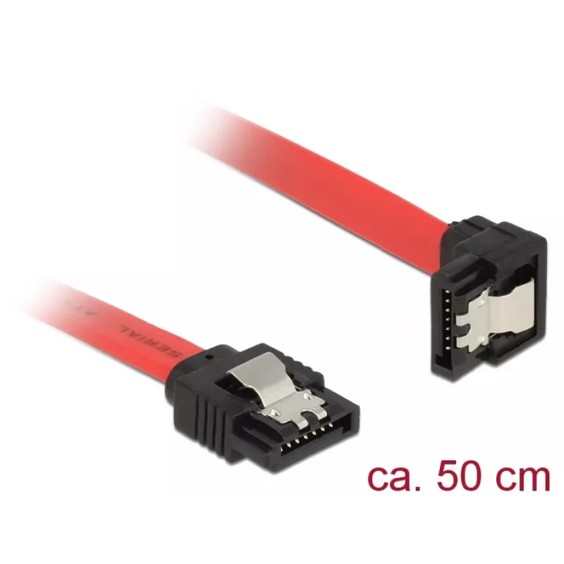 SATA-Kabel DeLOCK 83979 0,5 m SATA 7-polig Schwarz Rot