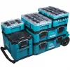 MAKTRAK Organizer tief M, Werkzeugkasten Blau/transparent, transparenter Deckel