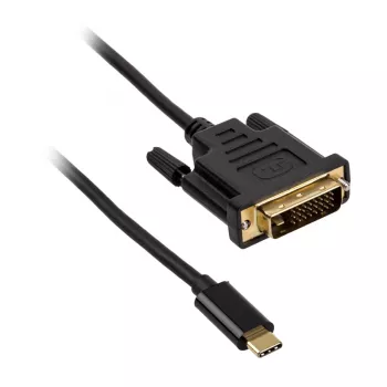 Akasa USB-Type-C-auf-DVI-Adapterkabel, Schwarz (AK-CBCA10-18BK)