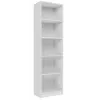 Bücherregal für das Büro Topeshop R50 BIEL 5 Regalböden weiß