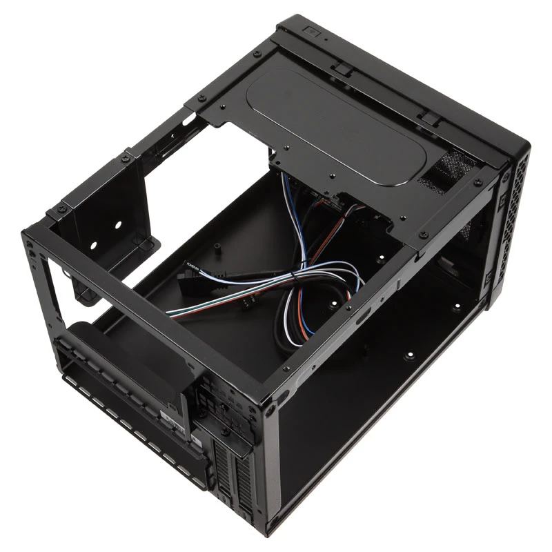 SilverStone SUGO 13 - Desktop - Mini-DTX - ohne Netzteil (AT / PS/2) - Schwarz - USB/Audio (SST-SG13B-Q)