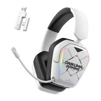 Kabelgebundenes/kabelloses Headset Onikuma GT883 weiß — Bluetooth- und Kabelverbindung, Over-Ear-Design