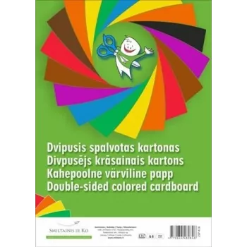 Karton SMLT A4 190 g/m² doppelseitig farbig, Packung zum Drucken und Basteln