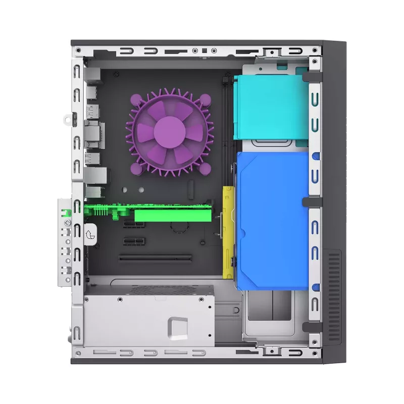 Akyga AK-302-01BL SFF-PC-Gehäuse, Micro-ATX / Mini-ITX, USB-C + 2x USB 3.0 + USB 2.0, ohne Netzteil, schwarz