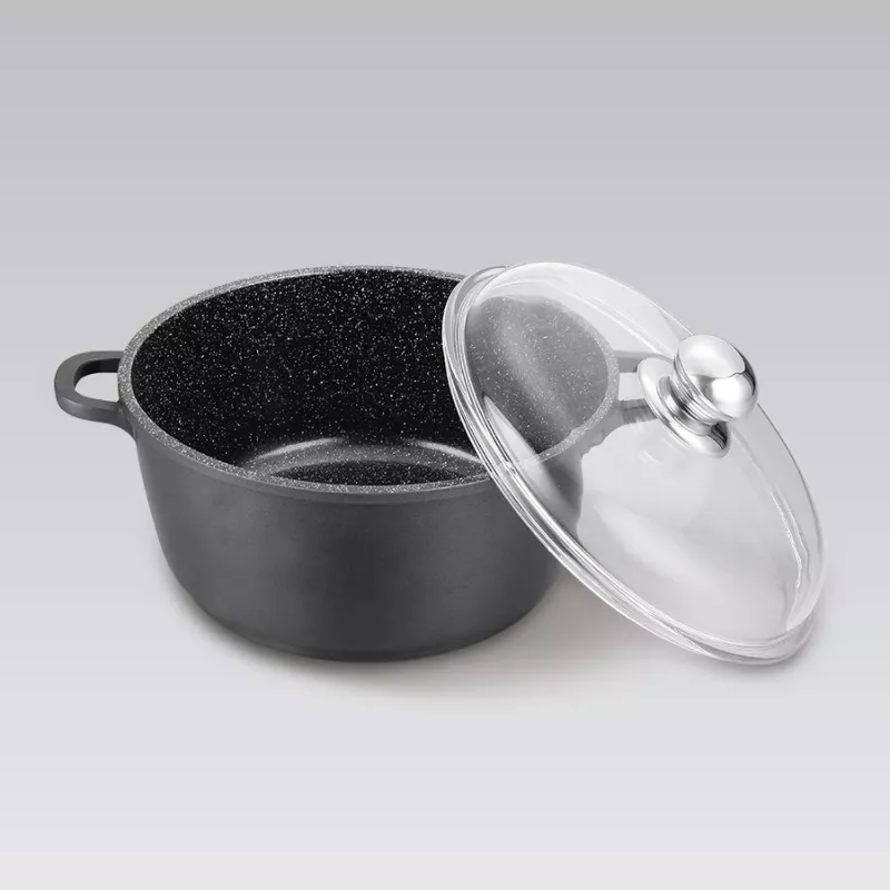 Maestro MR-4616C Topf mit Deckel 16 cm 1 l Schwarz