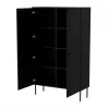 Aufbewahrungsschrank Cama Meble PALAZZO BIS 100x39x166 mattschwarz, bodenstehend an der Wand