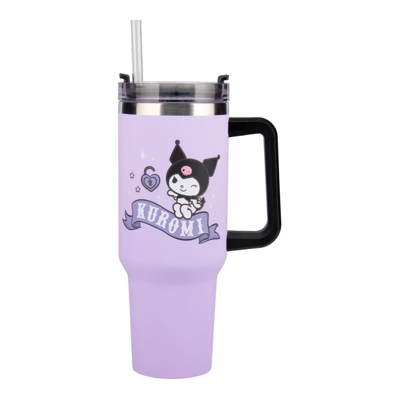 Paladone Hello Kitty Kuromi 900ml Isolierbecher mit Strohhalm