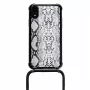 Lookabe Necklace Snake Edition Handyhülle für iPhone XR, Silber/Schwarz