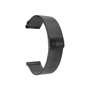 Uhrenarmband FIXED Mesh Strap Fixed 20mm Quick Release Schwarz — Edelstahl-Mesh, 20 mm