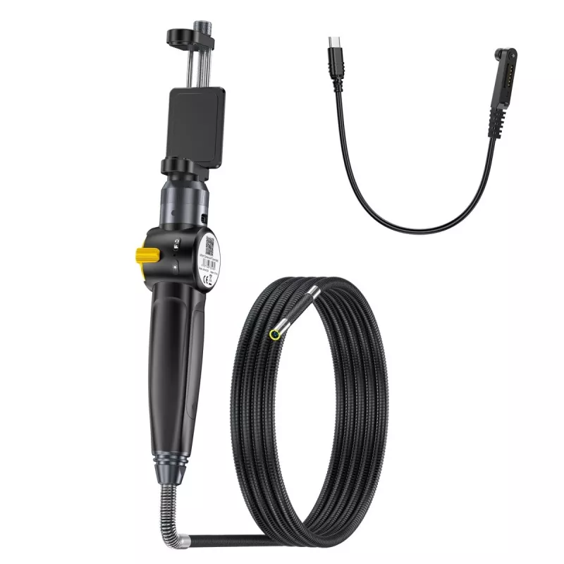 Ulefone uSmart E03 UF-EC03 Endoskopkamera, 1280x720 HD, in zwei Richtungen um 180° lenkbare Sonde, 6 LEDs, IP67, 1 m halbstarres Kabel