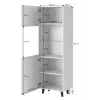 Aufbewahrungsschrank cama meble PAFOS 60×40×182 cm weiß matt bodenstehend