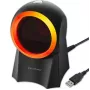 Qoltec 50857 kabelgebundener Tisch-Barcodescanner, 1D/2D, QR, USB, 1,75 m Kabel