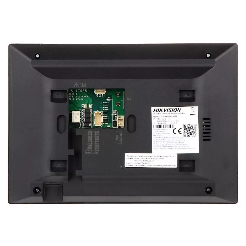 Video-Türsprechanlage Hikvision DS-KH6320-TE1, 7-Zoll kapazitiver Touchscreen, PoE, 1024×600, MicroSD bis zu 32 GB, Ethernet, Linux
