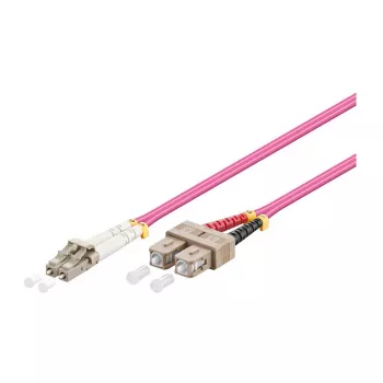 GoodConnections Patchkabel LWL Duplex OM4 (Multimode, 50/125) LC/SC, LSZH, umkehrbare Polarität, 2 m