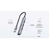 Unitek H1208A USB-A-Hub, 4 Ports (1x USB-A 5 Gbit/s, 3x USB-A 2.0), Aluminium, Silber