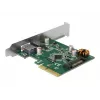 DeLOCK 90299 PCIe x4 Karte, 1x USB Type-C + 1x USB Type-A, USB 3.2 Gen 2 (10 Gbps)